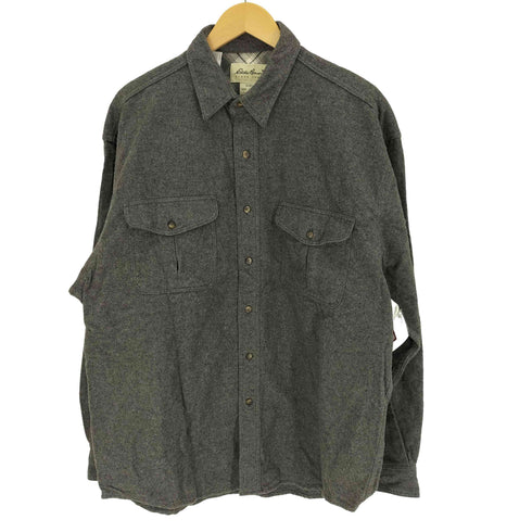 エディーバウアー Eddie Bauer 90-00S 白タグ 背裏地 タータンチェック フラップ ポケット L/S シャモア シャツ メンズ import:L