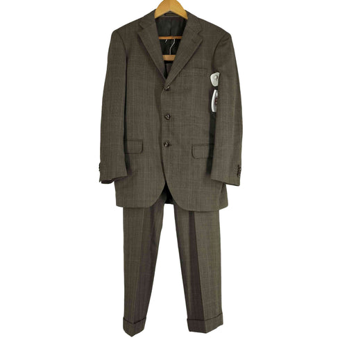 GINZA YAMAGATAYA Pure New Wool ウール100 3B チェックテーラードジャケット スラックス セットアップ メンズ