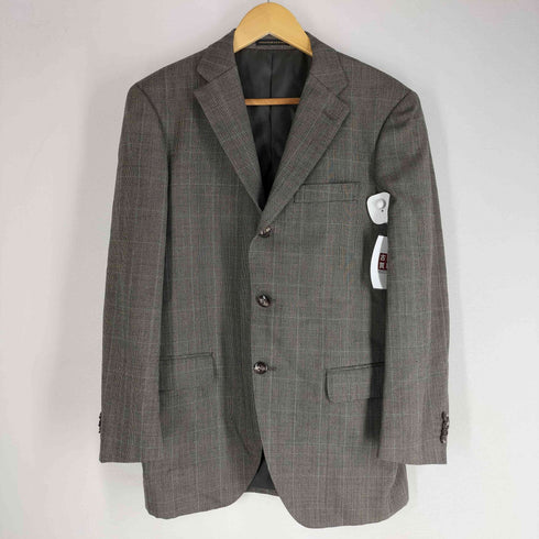 GINZA YAMAGATAYA Pure New Wool ウール100 3B チェックテーラードジャケット スラックス セットアップ メンズ