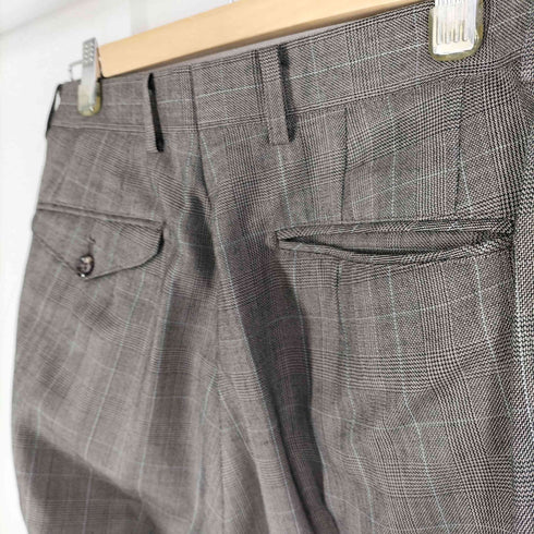 GINZA YAMAGATAYA Pure New Wool ウール100 3B チェックテーラードジャケット スラックス セットアップ メンズ