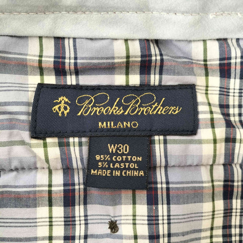 ブルックスブラザーズ BROOKS BROTHERS 裏地チェック テーパードチノパンツ メンズ W30