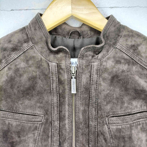 カルバンクライン CALVIN KLEIN 00S スウェードレザージップアップブルゾン レディース S