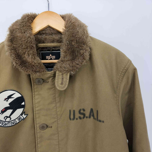 アルファインダストリーズ ALPHA INDUSTRIES フロントワッペン N-1 デッキ ジャケット メンズ import:XL
