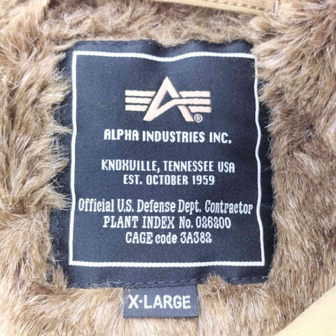 アルファインダストリーズ ALPHA INDUSTRIES フロントワッペン N-1 デッキ ジャケット メンズ import:XL