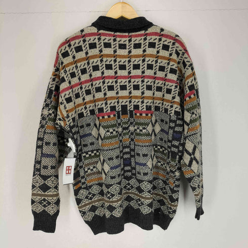 GLOBE TROTTER 総柄ニットポロシャツ メンズ 52/54
