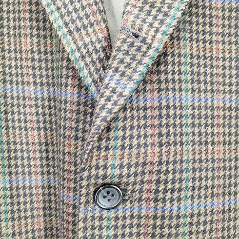 ジェイプレス J.PRESS イングランド製 FINEST ENGLISH WORSTED チェック柄 3B ウール テーラードジャケット メンズ