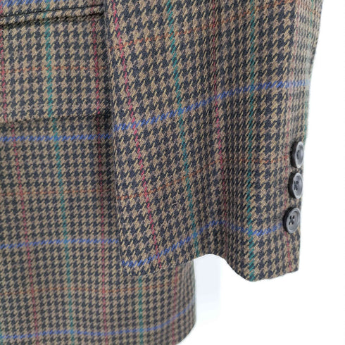 ジェイプレス J.PRESS イングランド製 FINEST ENGLISH WORSTED チェック柄 3B ウール テーラードジャケット メンズ
