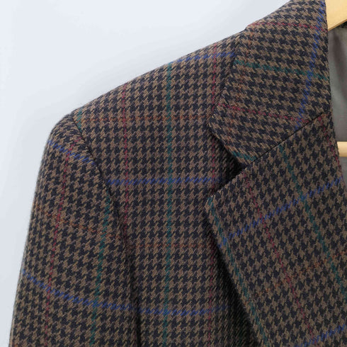 ジェイプレス J.PRESS イングランド製 FINEST ENGLISH WORSTED チェック柄 3B ウール テーラードジャケット メンズ