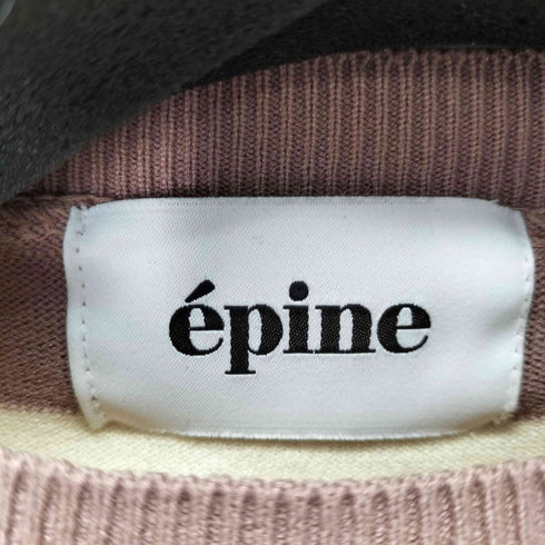 エピヌ epine border arm volume knit レディース