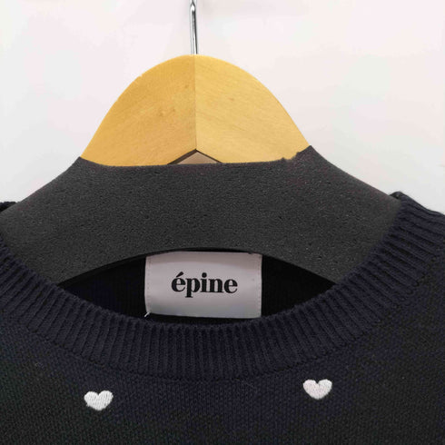 エピヌ epine heart crew knit レディース