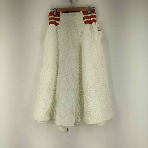 ツモリチサト TSUMORI CHISATO エンボス加工 ジップロングスカート レディース