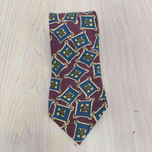 イヴサンローラン Yves Saint Laurent 総柄シルクネクタイ メンズ