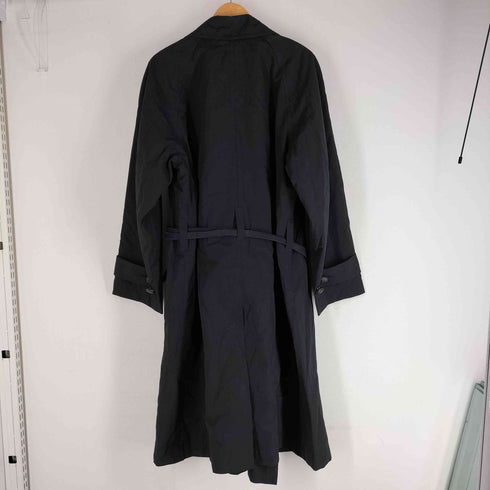 トキオクマガイ TOKIO KUMAGAI 80-90s archive アーカイブ 本人期 レザー編み込みボタン エステルロングトレンチコート 120cm メンズ JPN:M