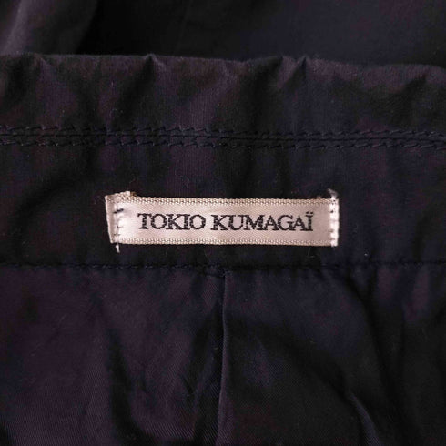 トキオクマガイ TOKIO KUMAGAI 80-90s archive アーカイブ 本人期 レザー編み込みボタン エステルロングトレンチコート 120cm メンズ JPN:M