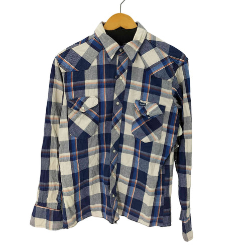 ラングラー Wrangler ウエスタンチェックネルシャツ メンズ 15 1/2-33