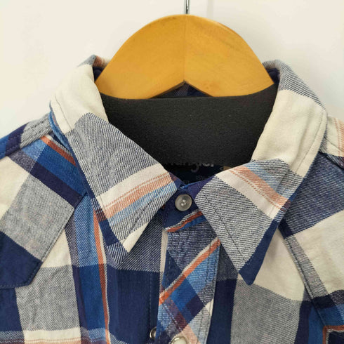 ラングラー Wrangler ウエスタンチェックネルシャツ メンズ 15 1/2-33