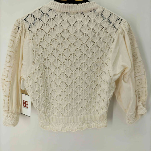 ザラ ZARA コントラスト ニット カーディガン レディース import:S