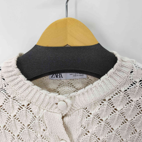 ザラ ZARA コントラスト ニット カーディガン レディース import:S
