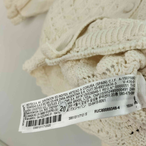 ザラ ZARA コントラスト ニット カーディガン レディース import:S