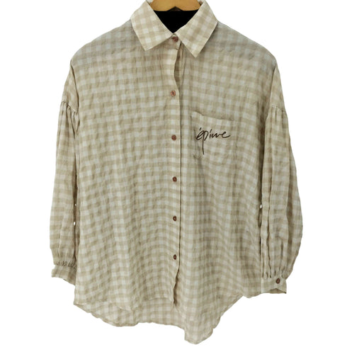 エピヌ epine embroidery arm volume shirt gingham レディース