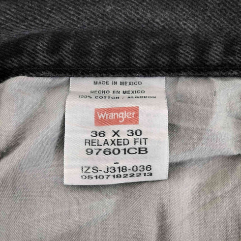 ラングラー Wrangler 00s Mexico製 ブラックデニムパンツ メンズ 36×30