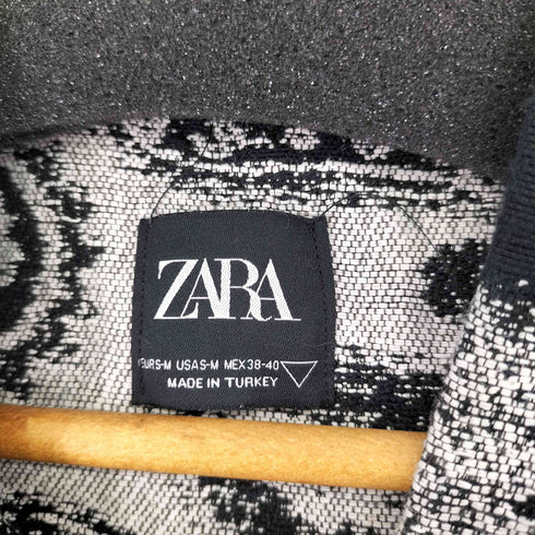 ザラ ZARA ジャガード織 ペイズリージップパーカー メンズ JPN:M