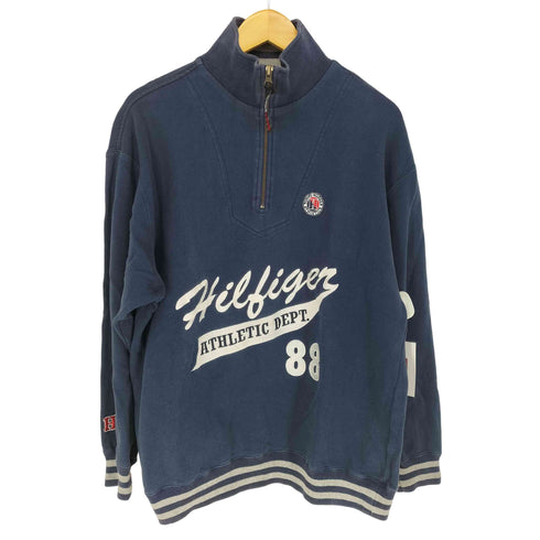 トミーヒルフィガー TOMMY HILFIGER ロゴ刺繍ハーフジッププルオーバー メンズ S