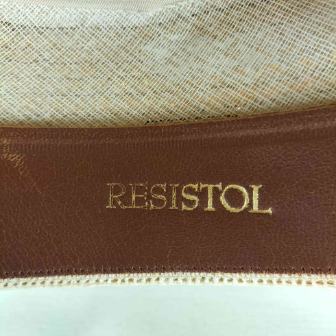 RESISTOL 推定 60s ストロ―ハット カンカン帽 レディース 7 1/8