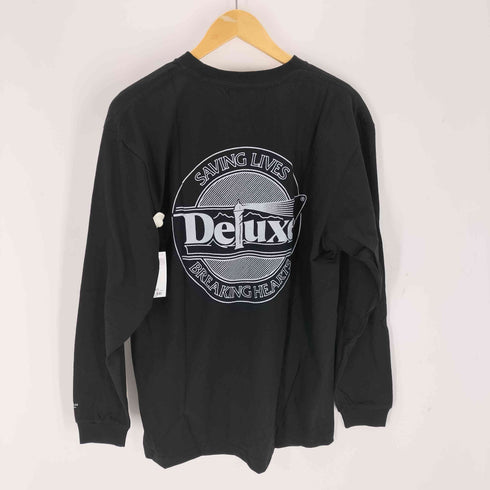 デラックス DELUXE 両面プリント クルーネックl/s カットソー メンズ