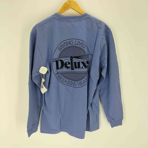 デラックス DELUXE 両面プリント クルーネックl/s カットソー メンズ