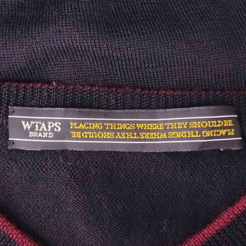 ダブルタップス WTAPS RED SAWN vネックニット メンズ