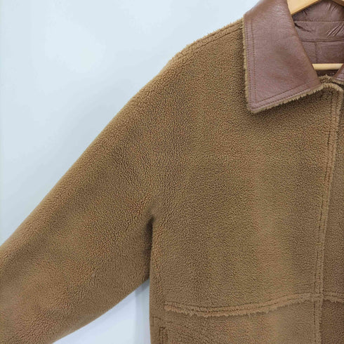 ルシェルブルー LE CIEL BLEU Faux Patent Shearling Coat リバーシブル レディース 36