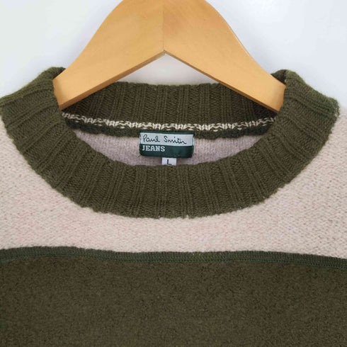 ポールスミスジーンズ Paul Smith JEANS バイカラー ウール クルーネックニット メンズ import:L