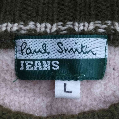 ポールスミスジーンズ Paul Smith JEANS バイカラー ウール クルーネックニット メンズ import:L