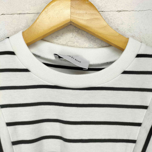 アダムエロペ Adam et Rope デザインボーダーTシャツ レディース FREE