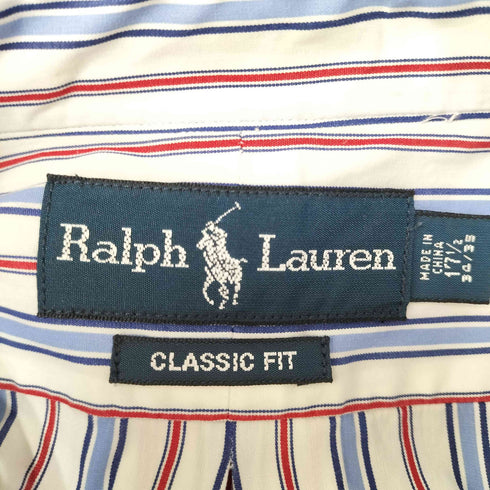 ラルフローレン RALPH LAUREN ポニー刺繍ストライプシャツ メンズ 17 1/2