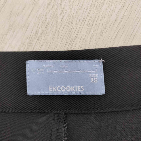 イーケークッキーズ EKCOOKIES ハイウエストダーツマスキュリンストレートスラックス レディース JPN:XS