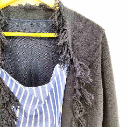 サカイ Sacai プリーツシャツドッキングニット レディース