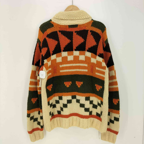 Shenandoah Knitwear 総柄 ローゲージ カウチンニット メンズ import:L