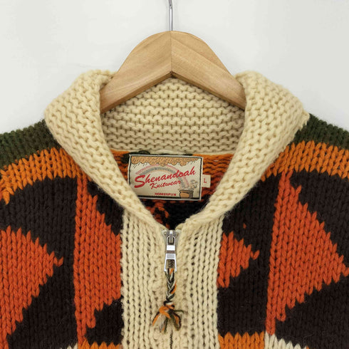 Shenandoah Knitwear 総柄 ローゲージ カウチンニット メンズ import:L