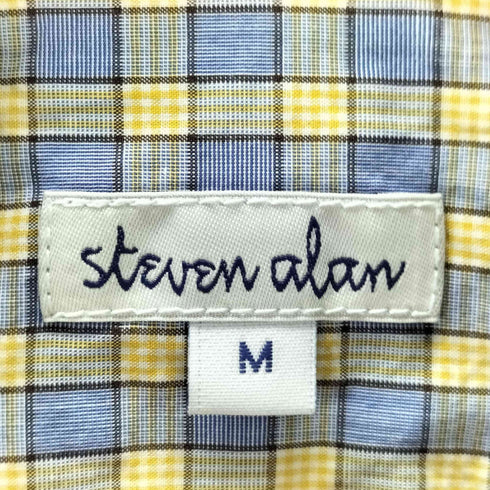 スティーブンアラン Steven Alan 70/2 ブロード バンドカラー リラックスレギュラー シャツ メンズ JPN:M
