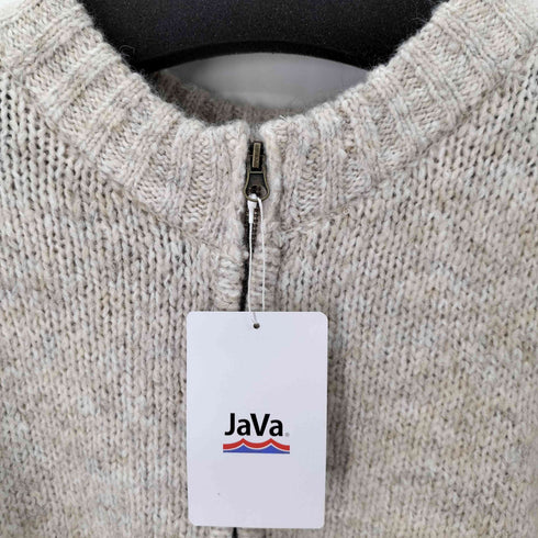 ジャバ JaVa 2wayダブルジップ ミックスニットブルゾン レディース import:S