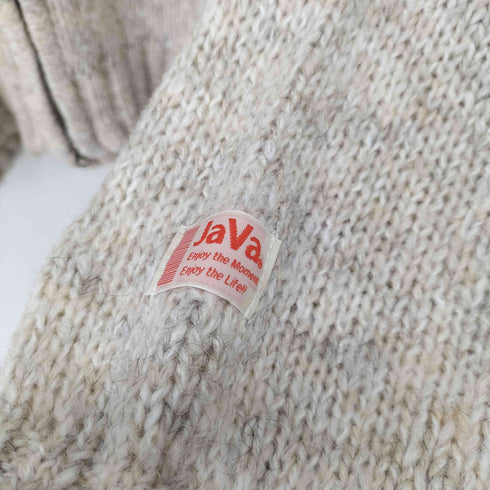 ジャバ JaVa 2wayダブルジップ ミックスニットブルゾン レディース import:S