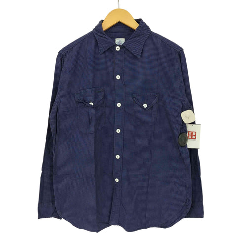 ポストオーバーオールズ POST OVERALLS USA製 マチ付き チンスト ガンクラブチェック ワークシャツ メンズ