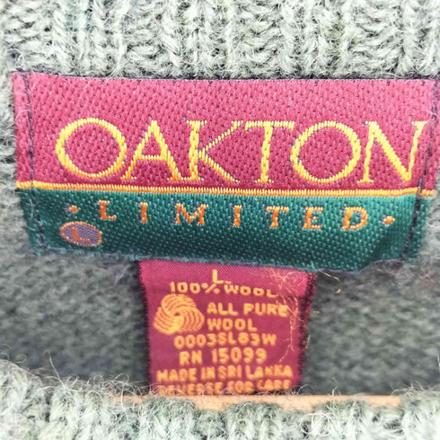 オークトン OAKTON 90s フリーダムスリーブ ウールニット メンズ import:L