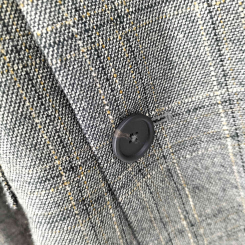 ザラ ZARA チェックダブルテーラードジャケット メンズ import:L