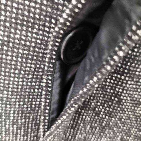 ザラ ZARA ごま塩 比翼ハイネックステンカラーコート メンズ import:M