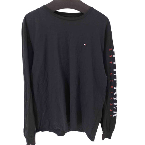 トミーヒルフィガー TOMMY HILFIGER ロゴデザイン L/S Tシャツ メンズ import:XL