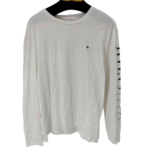 トミーヒルフィガー TOMMY HILFIGER ロゴデザイン L/S Tシャツ メンズ import:XL