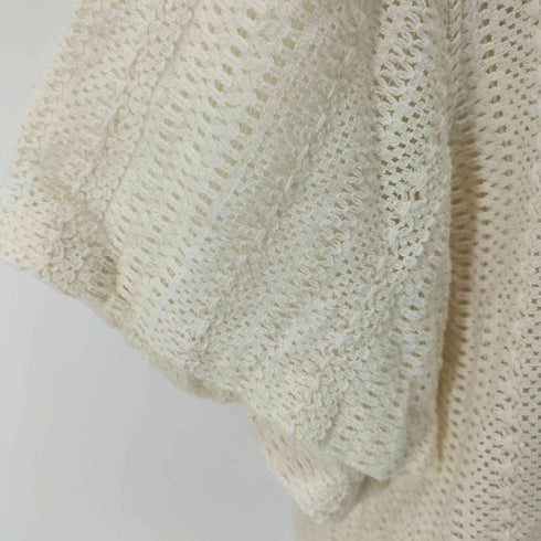 ザラ ZARA レースデザイン S/S オープンカラーシャツ メンズ import:XL